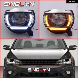 バイ キセノン プロジェクターレンズ フォルクスワーゲン ジェッタ ヘラ 3R G5 ヘッドライト カーライトレンズ ウィンカー DRL アップグレード