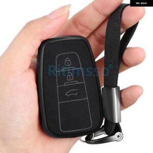 プラスチック +レザー 車キーケース カバー シェル トヨタ CHR C-HR プラド プリウス カムリ カローラ RAV4 2017 2018 2019 アクセサリー