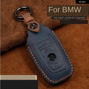 クレイジーホースレザーカーキーケース BMW F20 F30 F10 F18 F22 F01 X3 X4 F06 F02 M3 M5 キー チェーン リモコン シェルカバー
