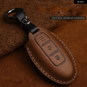 クレイジーホースレザーカーキーケース インフィニティ EX35 FX35 FX50 M56 G35 G37 JX35 QX50 QX60 QX80 日産 キー チェーン バッグ カバー