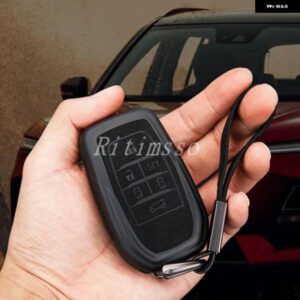 TPU+レザー 車用キーケース カバー シェル トヨタ 86 アルファード ヴェルファイア プレビア RAV4 ハイラックス フォーチュナー ランドクルーザー イノーバ