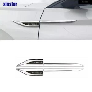 ABS カーフェンダーエンブレム フォルクスワーゲン T-ROC TROC 2018 2019 オートアクセサリー