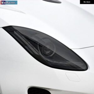 2枚入り 車用 ヘッドライト フィルム ビニール クリア ブラック TPU ステッカー ジャガー Fタイプ X152 2013年以降対応 アクセサリー