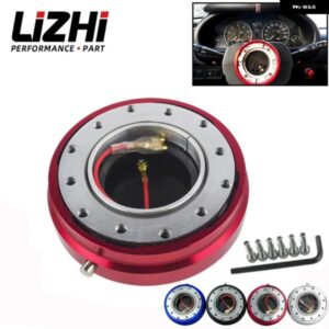 LIZHI RACING - 4色 薄型 バージョン 6穴 ステアリングホイール クイックリリースハブ アダプター スナップオフボスキット LZ3858