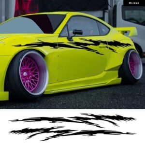 汎用 カーウエストライン ステッカー グラフィックストライプレーシング スタイリング ビニールフィルム デカール 自動車チューニングアクセサリーアウター
