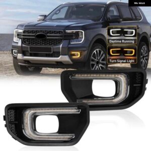 車用LED デイタイム ランニングライト フォード レンジャー T9 XL XLT スポーツ プラチナ フォード レンジャー ワイルド トラック 2022 2023 ウィンカー
