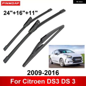 3PCS 車 ワイパー シトロエン DS3 DS 3 2009-2016 フロントリア ワイパー ブレード ブラシ 自動車アクセサリー 2009 - 13