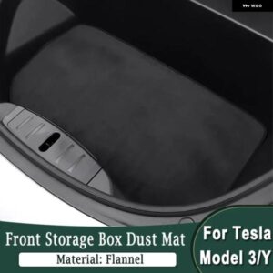 テスラ モデルY 2020-2023 モデル3 2017-2023 フロント トランク 収納 ボックス ダスト パッド 滑り止めフランネルカーペット マット
