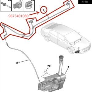 9673401080 6438ET エンジン フード フロントガラス ワイパー ノズル プジョー 508 フロントガラス ウォッシャークリーナー チューブ
