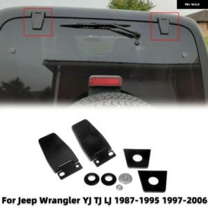 2個 車用リアリフトゲートウィンドウガラスヒンジ ジープ ラングラー YJ TJ LJ 1987-1995 1997-2006