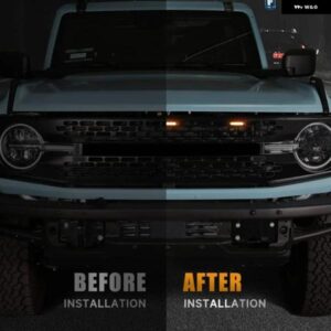 LED グリル ライト フォード ブロンコ 2021 - 23 2/4ドア イエロー グリル ランプキット ブロンコアクセサリー