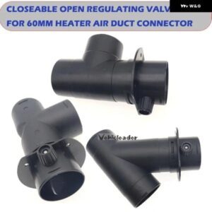 60MM 車用ヒーター エアベント ダクト T/Yピース アウトレット 排気コネクタ 調整弁付き WEBASTO EBERSPAECHER エアヒーター