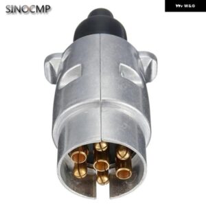 7ピンアルミ 合金 プラグトレーラー トラック 牽引電気12Vコネクタプラグソケット 防水 プラグソケットアダプタ