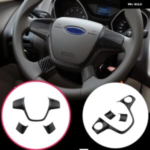 ABS カー ステアリングホイール カバー スパンコール トリム ステッカー フォード フォーカス 3 MK3 2012-2014 クーガエスケープ 2013-2015 アクセサリー
