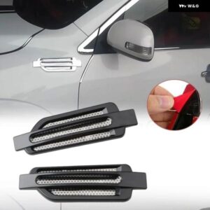 1組 車フェンダー エアフロー スポイラー ステッカー サイドベント 3D サメ デカール デコレーション ギルズ トリム シミュレーション 車カバー 吸気 グリル