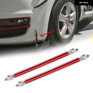 1ペア 汎用 レーシングカースプリッターロッドレーシング フロントリア バンパー リップ サポート ストラットブレースタイプルバーキット 200MM