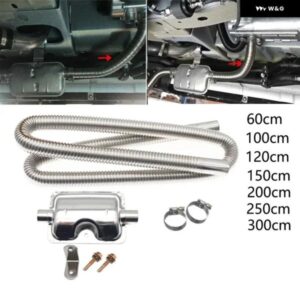 60-300CM ステンレス 製マフラー サイレンサー クランプ ブラケット ガス抜きホース パイプ サイレンスキット 車用 エア ディーゼル ヒーター