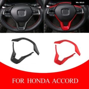 ABS カー インテリア ステアリングホイール フレーム カバー トリム 10代目 ホンダ アコードセダン 2018-2024年式 カーアクセサリー