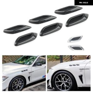 6PCS 車用 サイドベント エアフローフェンダー吸気 ABS オートシミュレーション サイドベント スタイリング カーアクセサリー
