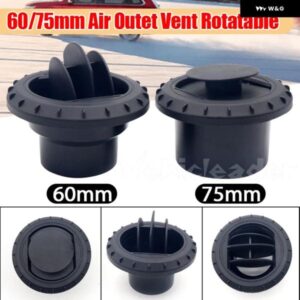 60/75MM パイプ アウトレット コネクタ 温風ベント アウトレット 回転式エアディーゼルヒーター エアコン ブラック 車 トラック VAN キャンピングカー