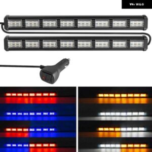 LED ストロボライトフロントガラス 緊急点滅ランプストロボランプバー交通 信号 自動ルーフ トップハザード灯 12V カスタムパーツ アクセ