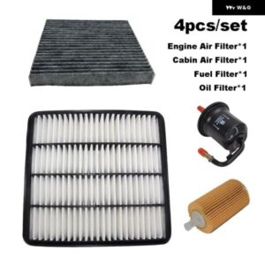 4個 フィルター セット トヨタ ランドクルーザー 200 5.7L レクサス LX 570 燃料油 AC キャビンエアフィルター キット アクセサリー 3UR-FE