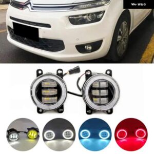 車エンジェルアイ フォグライト アセンブリ LED フォグランプ デイタイム ランニングライト DRL H11 シトロエン C4 ピカソグランドピカソ 2