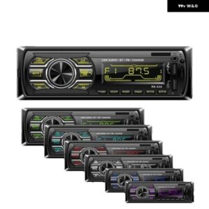 1DIN BLUETOOTH ヴィンテージ カーラジオ MP3 プレーヤーステレオ USB AUX クラシック カーステレオ オーディオ SWC リモコン付き カスタム