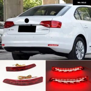 1ペア LED リア フォグランプ バンパーライト ターンテールストップブレーキランプリフレクターライト フォルクスワーゲン SAGITAR 2015-18