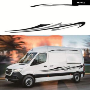 トラベル RV トレーラー キャンピングカー 車体 2 サイド ビニール ステッカー ストライプ デカール カスタムパーツ アクセサリー 交換用部