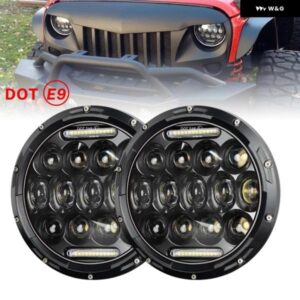 UAZ 4X4 ジャングルラーダ 4X4 アーバン NIVA 7インチ ブラック LED H4 ヘッドライト モーター ランプヘッドランプ ジープ JK TJ LJ ランド