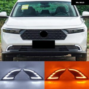 ホンダ アコード 2023 2024 LED 車デイタイム ランニングライト ドライビング フォグランプ カバー DRL ストリーマーウィンカー フロントバ