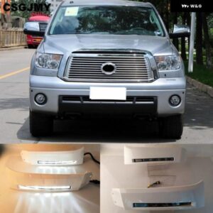 1セット フロントバンパーライト トヨタ タンドラ 2007-2013 とセコイア 2008-ON 12V LED デイタイム ランニングライト DRL フォグランプ
