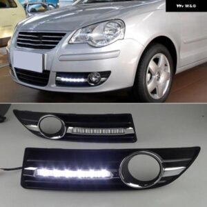 フォルクスワーゲン ポロ 9N3 38626 LED DRL デイタイム ランニングライト ドライビングデイライト イエローウインカー付き カスタムパーツ