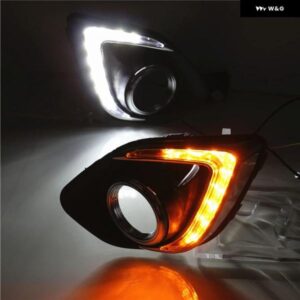 車 DRL 三菱 ASX 2013 2014 2015 LED デイタイム ランニングライト 昼光 防水 フォグヘッドランプカバー ウインカー カスタムパーツ アクセ