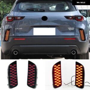 車 LED リアバンパー リフレクターライト マツダ CX-50 CX50 2022 2023 フォグランプ ブレーキライト ダイナミックウィンカー 付き カスタ