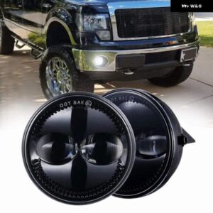 4.5インチ ラウンド LED フォグランプ 2400 ルーメン フォード F150 F-150 森本 2009-2014 LED フォグランプ カスタムパーツ アクセサリー
