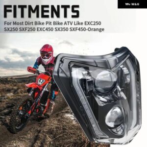 モトクロスデュアルスポーツ ヘッドライト KTM 125 150 250 300 350 450 530 EXC EXCF SX SXF XC LED ヘッドライト カスタムパーツ アクセ