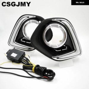 1S ET 三菱 ASX 2013 2014 2015 LED DRL デイ運転 ランニングライト 昼光 防水 フォグヘッドランプホワイト カスタムパーツ アクセサリー
