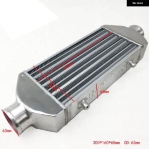 フロント マウント インタークーラー 300*160*65MM 汎用 ターボインタークーラーバープレート OD=63MM RODIN