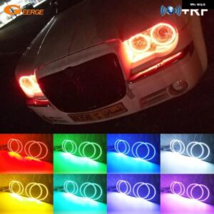 クライスラー 300 C 300C 2004-2010 BTアプリ RFリモート コントロール マルチカラー 超高輝度 RGB LED エンジェルアイ ハローリング デイライト