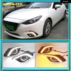 DRL マツダ 3 アクセラ 2014 2015 2016 LED DRL デイタイム ランニングライト デイライト フォグランプ ウィンカーライト 付き