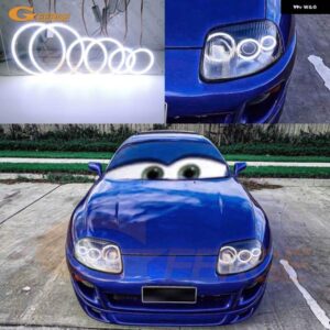 トヨタ スープラ MKIV MK4 JZA80 1993-2002 超高輝度 COB LED エンジェルアイ ハローリングキット デイライト