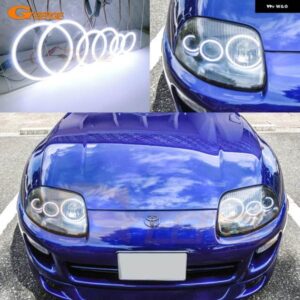 トヨタ スープラ MKIV MK4 JZA80 1993-2002 超高輝度 COB LED エンジェルアイキット ハローリング カーアクセサリー