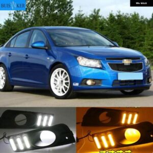 2PCS LED シボレー クルーズ 2009-14 DRL デイタイム ランニングライト デイライト ウィンカーランプ 付き