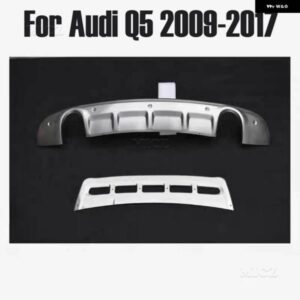 カーアクセサリー アウディ Q5 2009-2017 ステンレス 前後 バンパー ガードプレート 回避