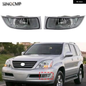 2PCS 車フロント バンパー フォグランプ ドライビングランプ クリアレンズ レクサス GX470 2003-2009 フォグランプ フォグライト 車 フォグランプ