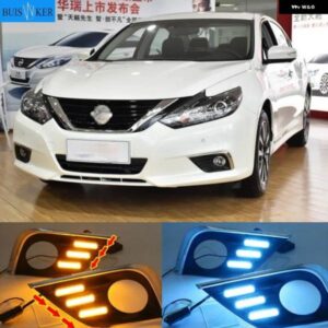 LED デイタイム ランニングライト 防水 車12V LED DRL フォグランプ ウィンカー スタイル リレー付き 日産 アルティマ ティアナ 2017 2018