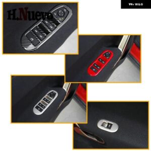 ミニ電動J05 ACEMA車用ウィンドウリフトスイッチ ボタン カバー トリム ドア アームレスト パネル ハンドル ホルダー フレーム ステッカー 4個