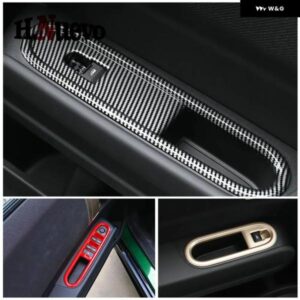 ミニ カントリーマン U25 2024 2025 車ドア アームレスト パネル ハンドル ホルダー ウィンドウリフトスイッチ ボタン カバー トリム ABSアクセサリー 4個